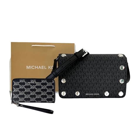 michael kors tasche plus portmonee schwarz|Feminine Michael Kors Geldbeutel shoppen .